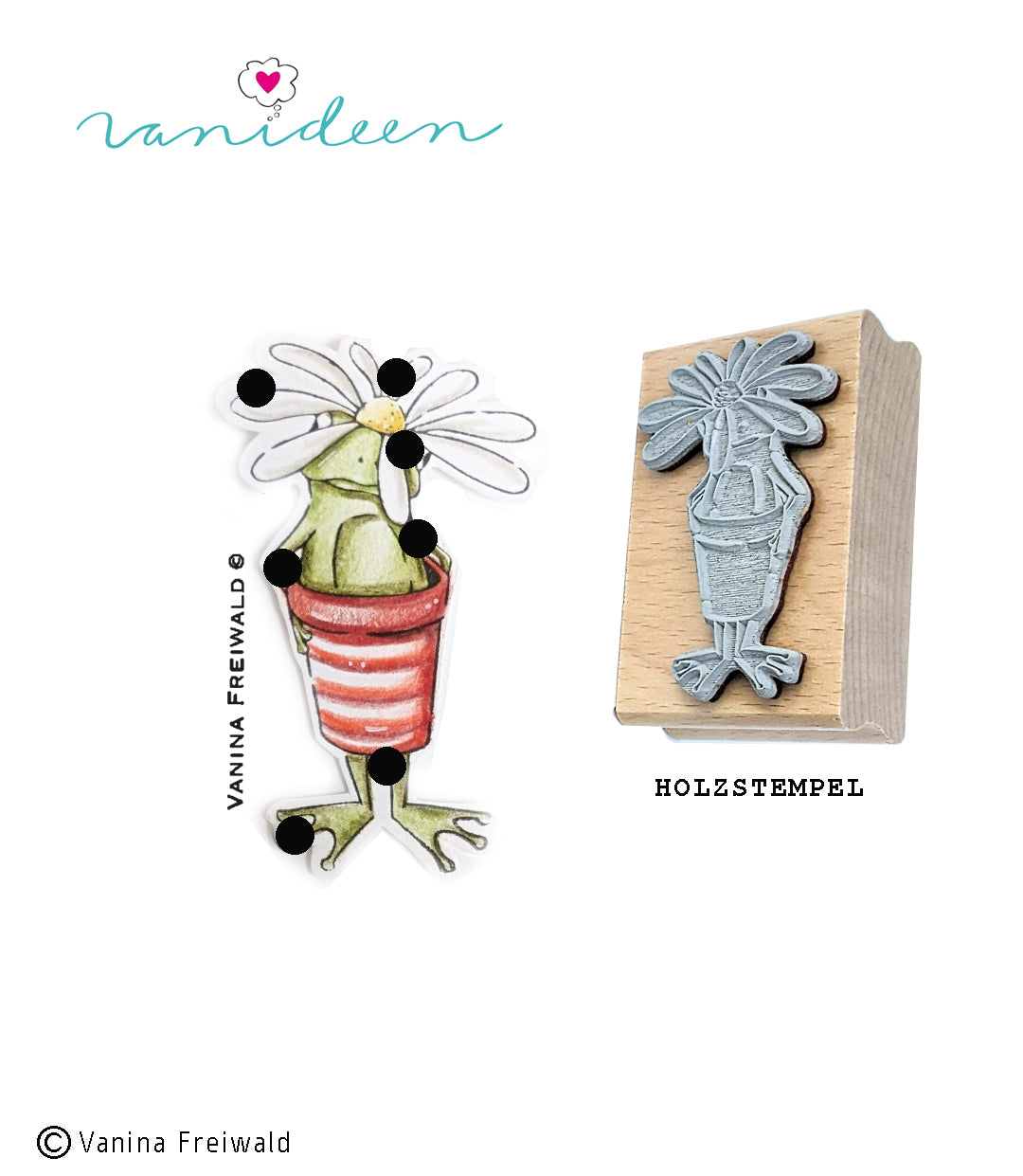 Holz-Stempel "York im Blumentopf"