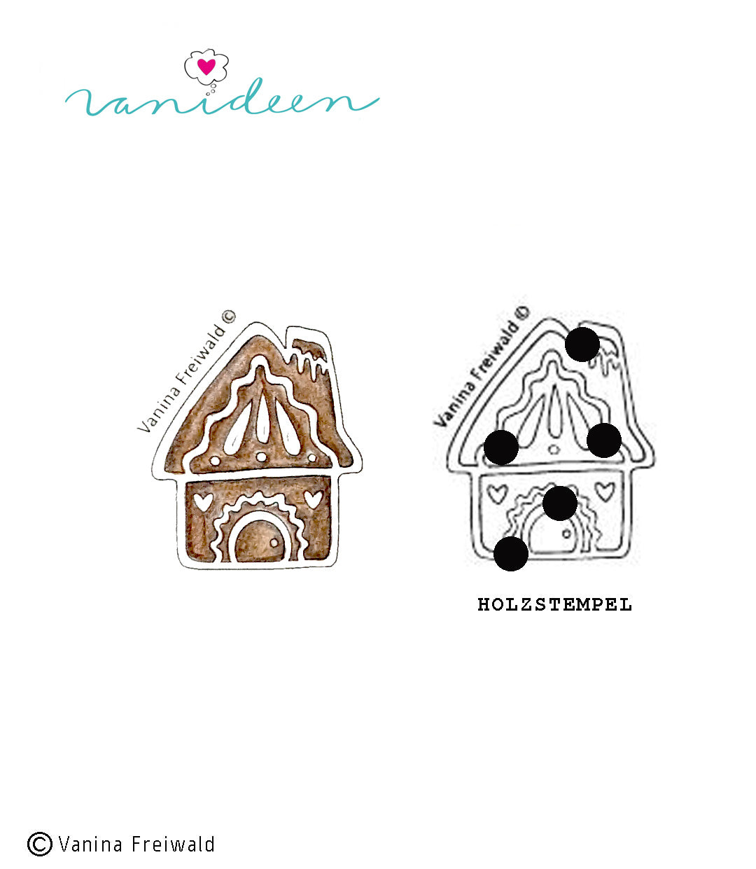 Holz-Stempel "Lebkuchenhaus"