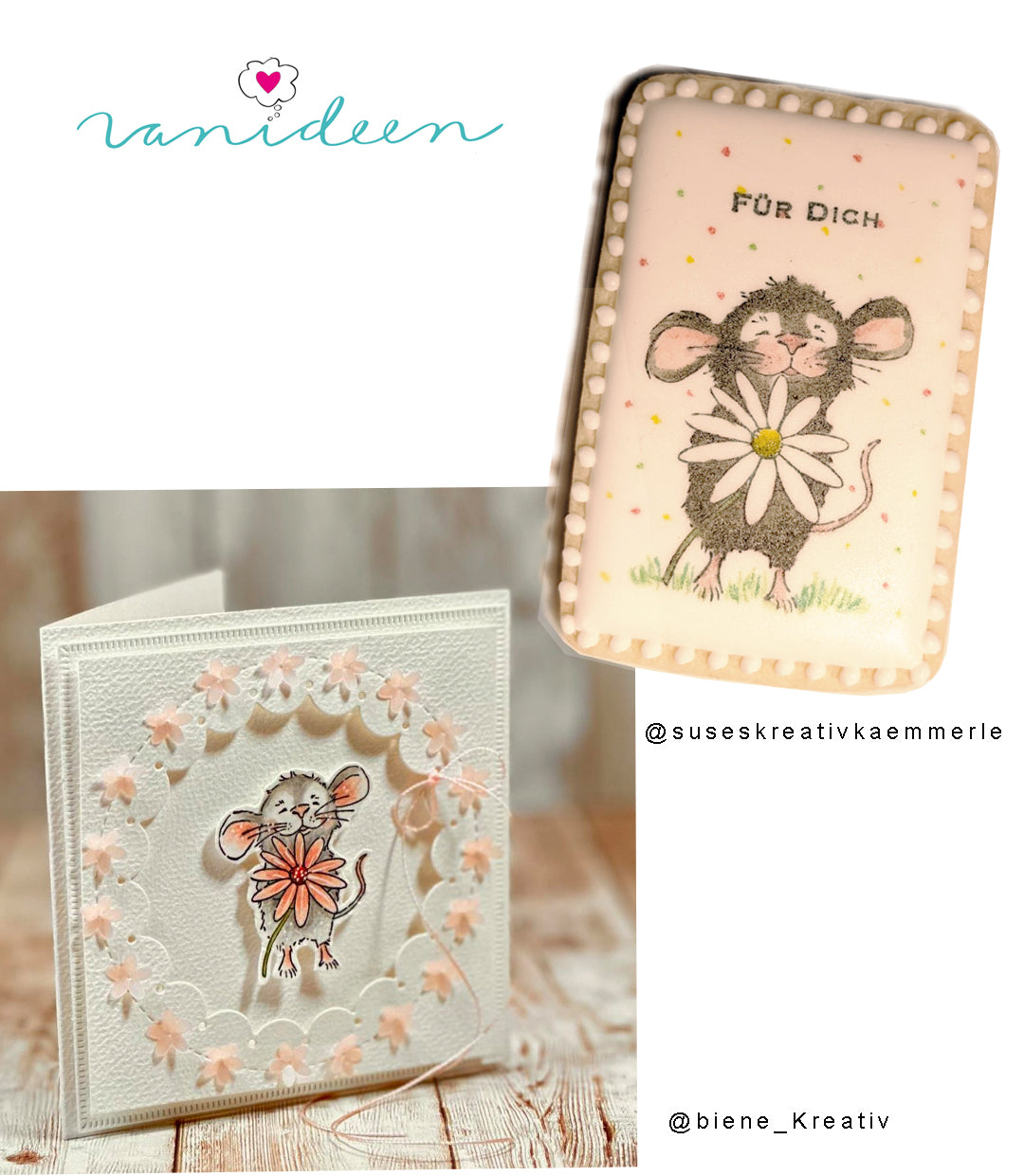 Holz-Stempel "Lui mit Blume"