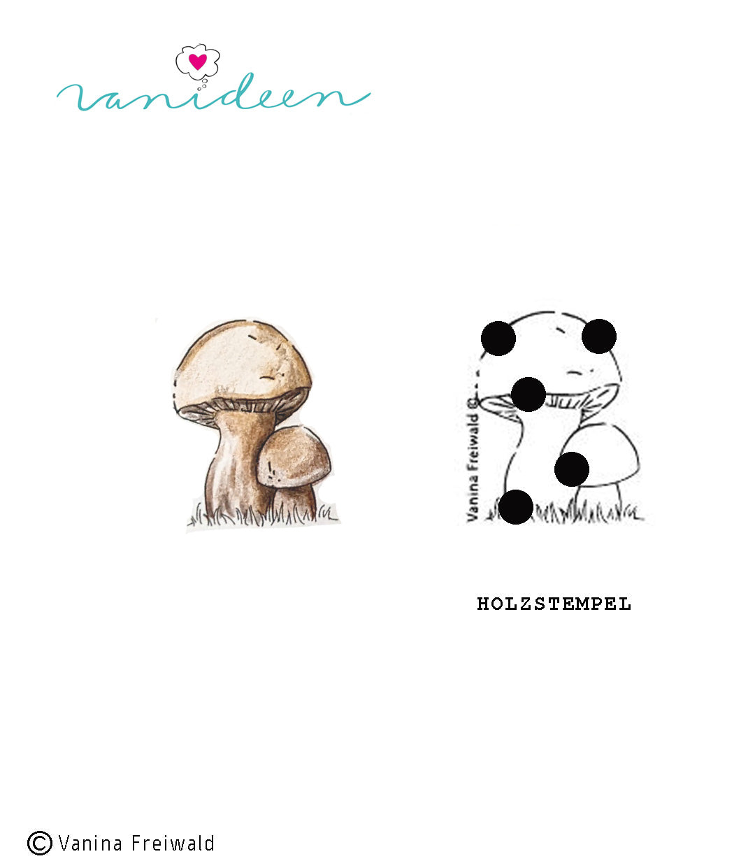 Holz-Stempel "Pilze"